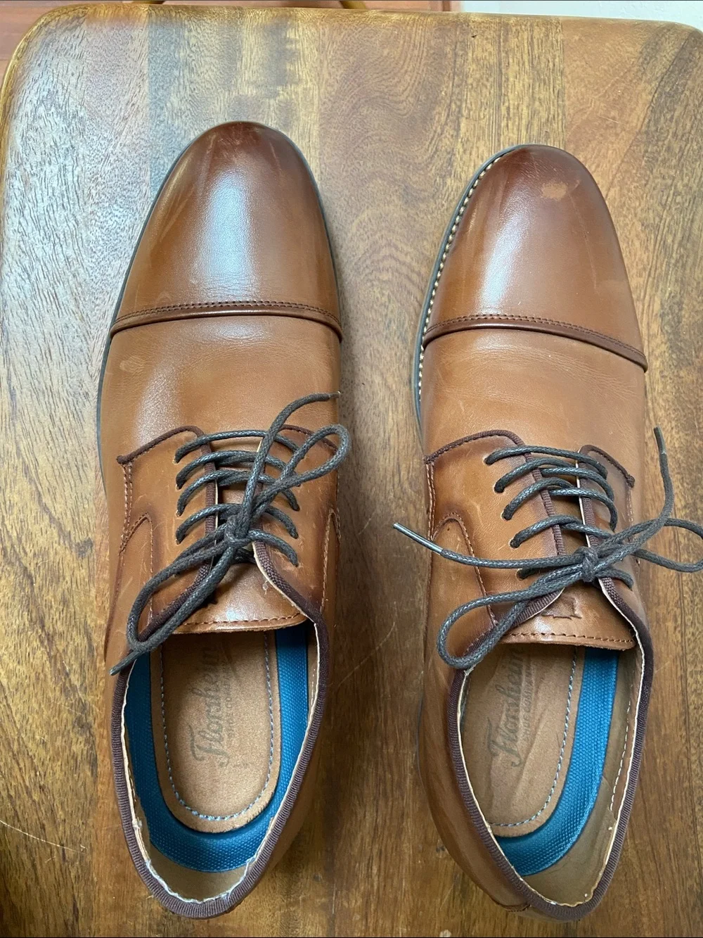 Florsheim Men's Cap Toe Oxfords in Cognac Brown